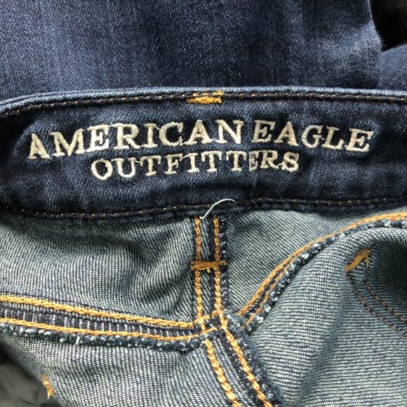 American Eagle Mid Rise Jegging Stretch Dark Wash Blue Women's Jeans 6 Short - Picture 2 of 10